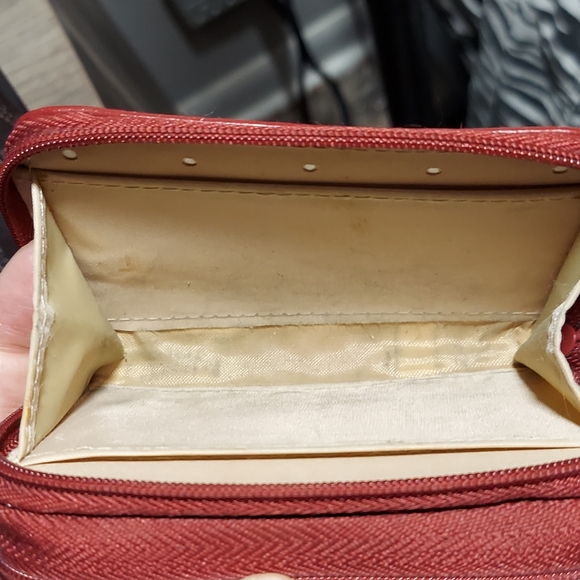 Vintage Buxton pebbled leather double zip accordion style wallet - Picture 8 of 13